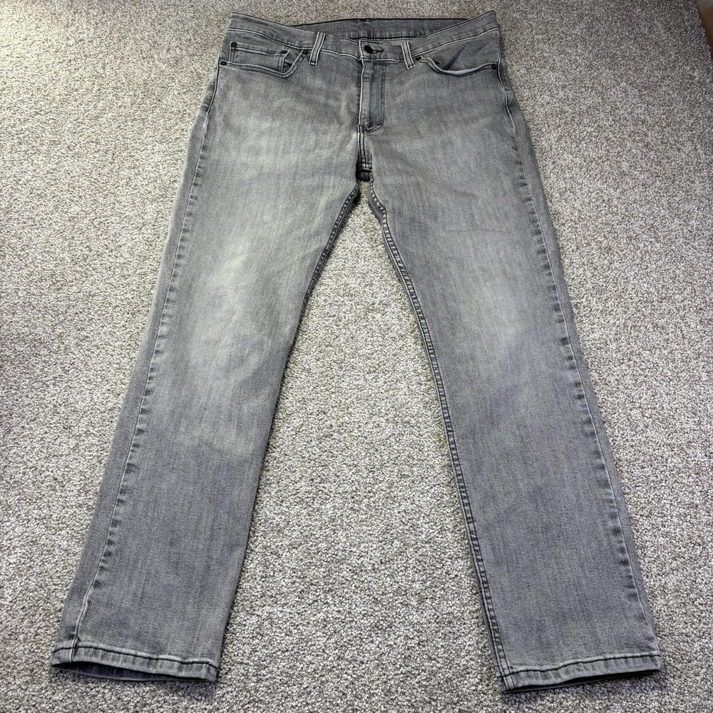 Levis 511 Slim Jeans Mens 36x30 Gray Medium Wash Straight Stretch Denim Pants
